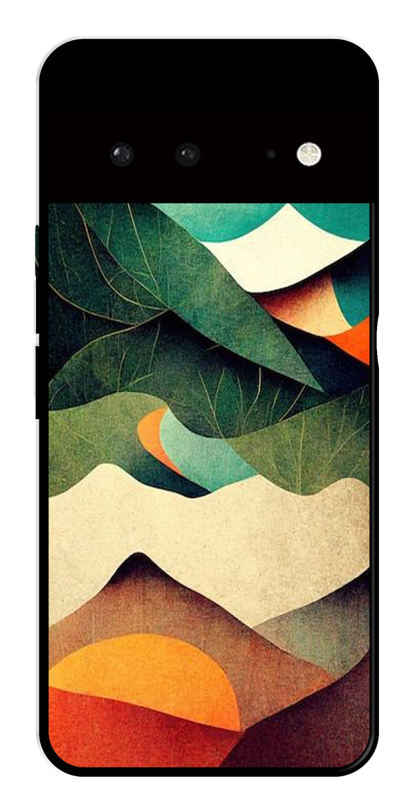 MultiColor Pattern Metal Mobile Case for Google Pixel 6 5G   (Design No -43)
