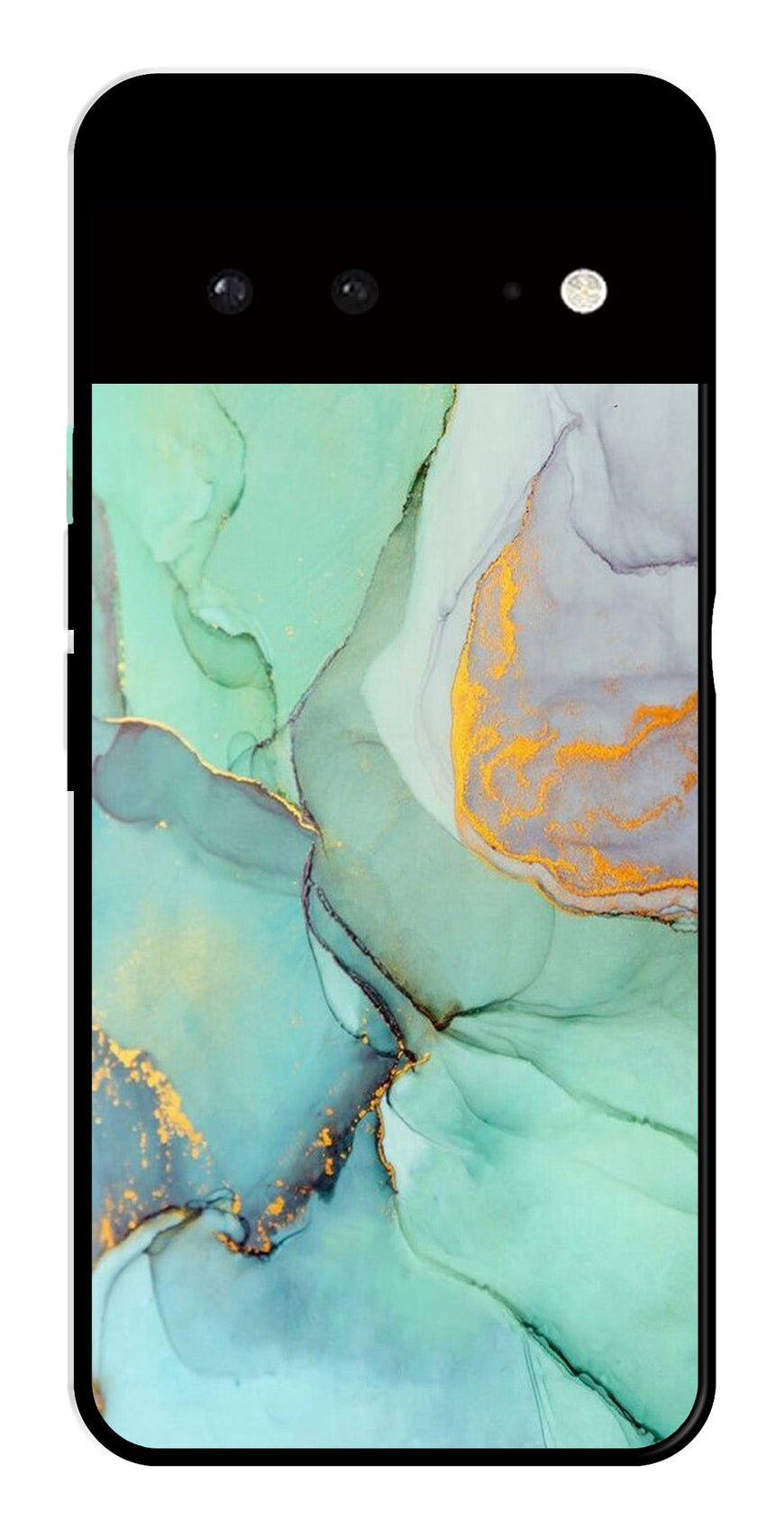 Marble Design Metal Mobile Case for Google Pixel 6 5G   (Design No -46)