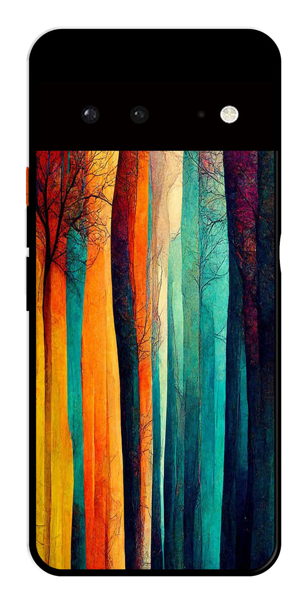 Modern Art Colorful Metal Mobile Case for Google Pixel 6 5G   (Design No -47)