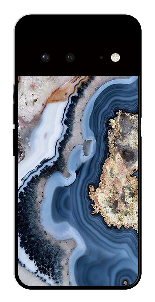 Marble Design Metal Mobile Case for Google Pixel 6 5G   (Design No -53)
