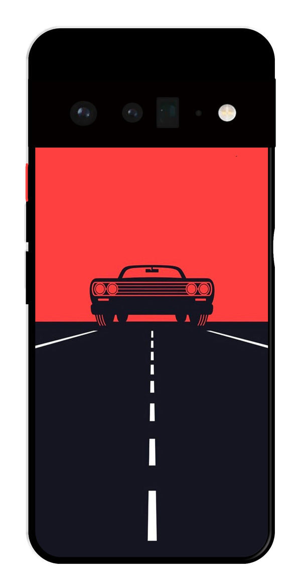 Car Lover Metal Mobile Case for Google Pixel 6 Pro 5G   (Design No -21)