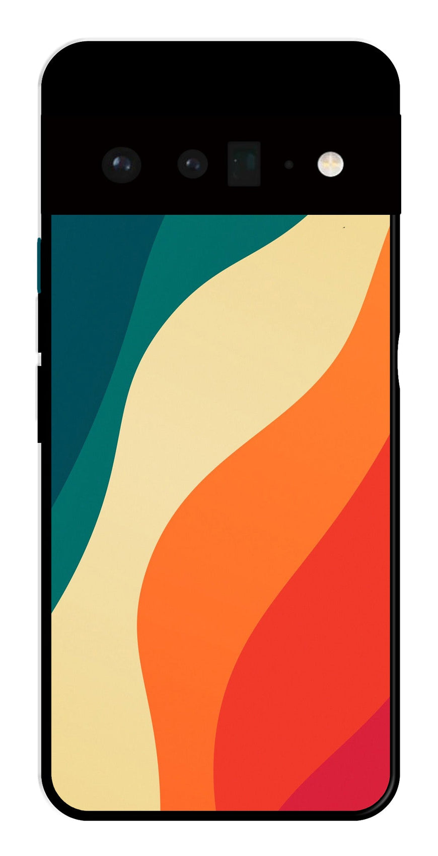 Muted Rainbow Metal Mobile Case for Google Pixel 6 Pro 5G   (Design No -39)