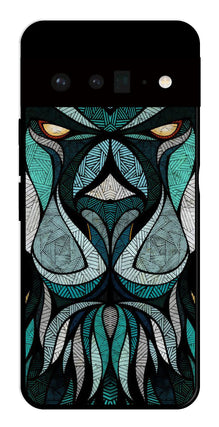 Lion Pattern Metal Mobile Case for Google Pixel 6 Pro 5G