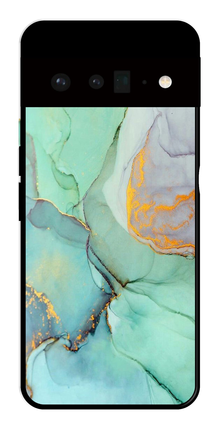 Marble Design Metal Mobile Case for Google Pixel 6 Pro 5G   (Design No -46)