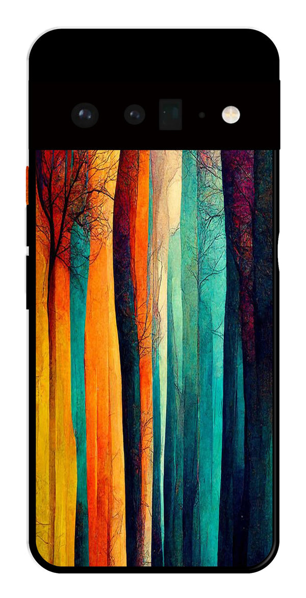 Modern Art Colorful Metal Mobile Case for Google Pixel 6 Pro 5G   (Design No -47)