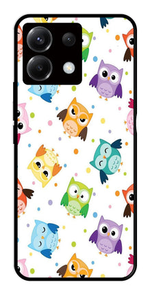 Owls Pattern Metal Mobile Case for Poco X6 5G