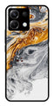 Marble Pattern Metal Mobile Case for Poco X6 5G   (Design No -36)