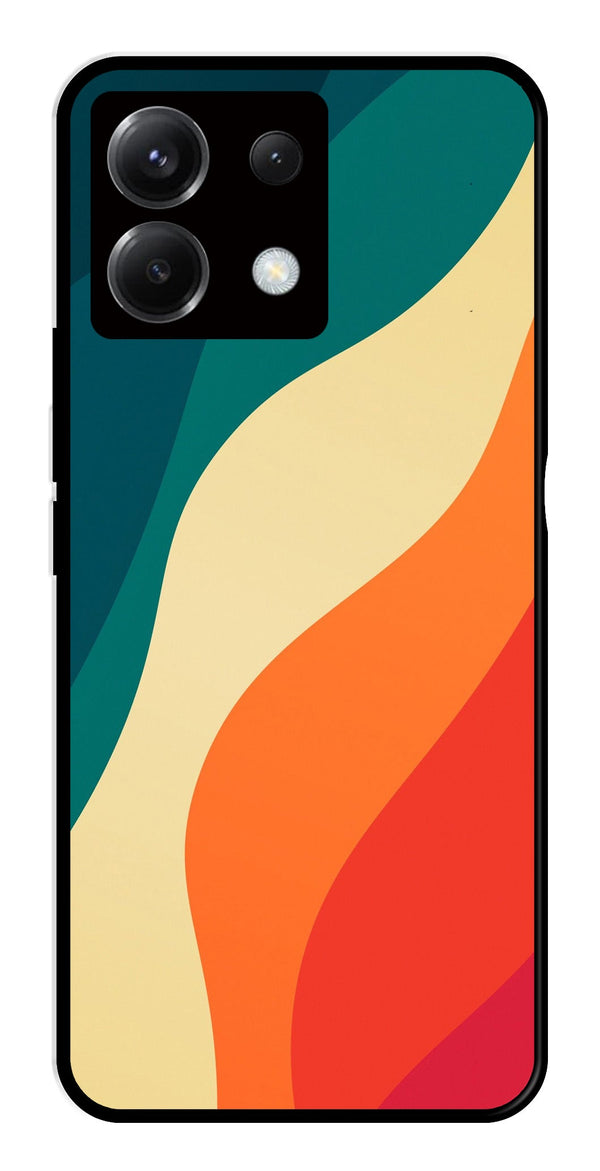 Muted Rainbow Metal Mobile Case for Poco X6 5G   (Design No -39)