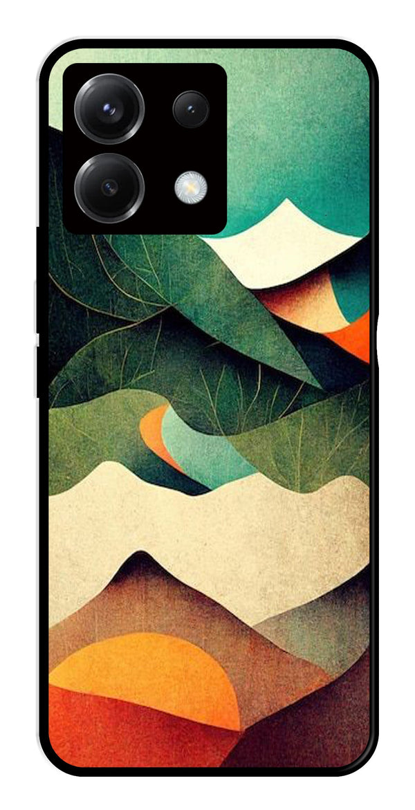 MultiColor Pattern Metal Mobile Case for Poco X6 5G   (Design No -43)
