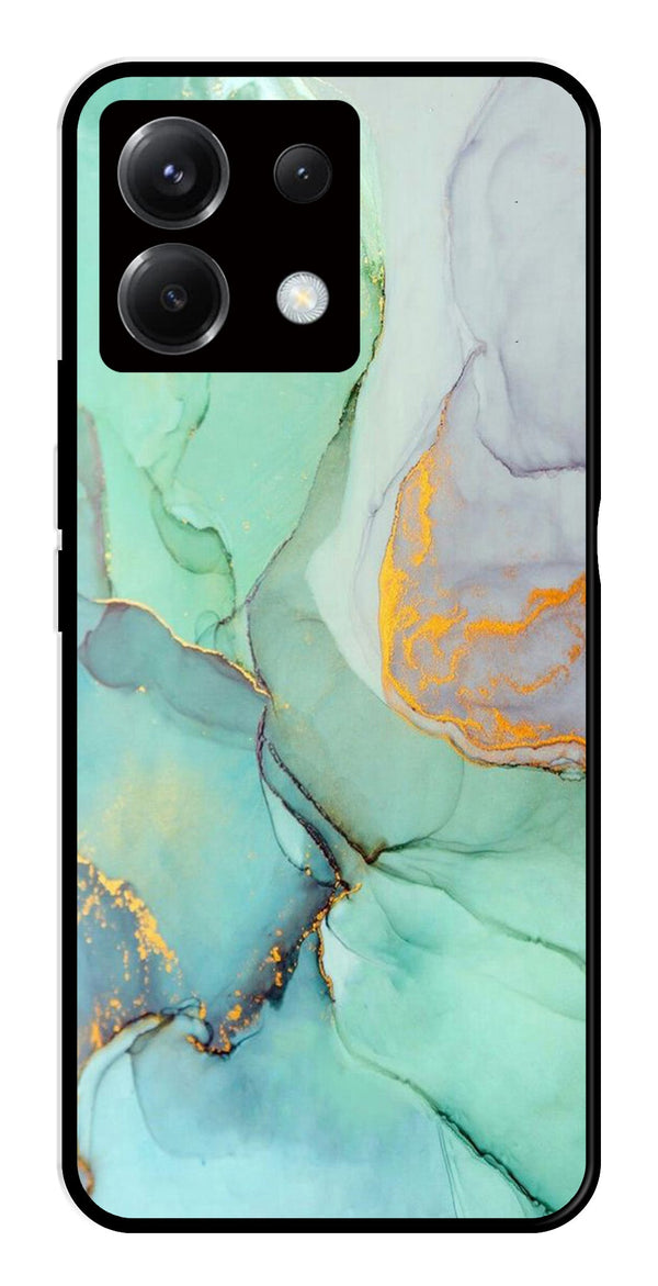 Marble Design Metal Mobile Case for Poco X6 5G   (Design No -46)
