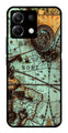 Map Design Metal Mobile Case for Poco X6 5G   (Design No -54)