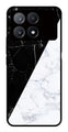 Black White Marble Design Metal Mobile Case for Poco X6 Pro 5G   (Design No -09)