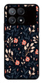 Floral Pattern Metal Mobile Case for Poco X6 Pro 5G   (Design No -10)