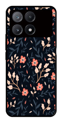 Floral Pattern Metal Mobile Case for Poco X6 Pro 5G