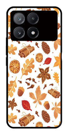 Autumn Leaf Metal Mobile Case for Poco X6 Pro 5G