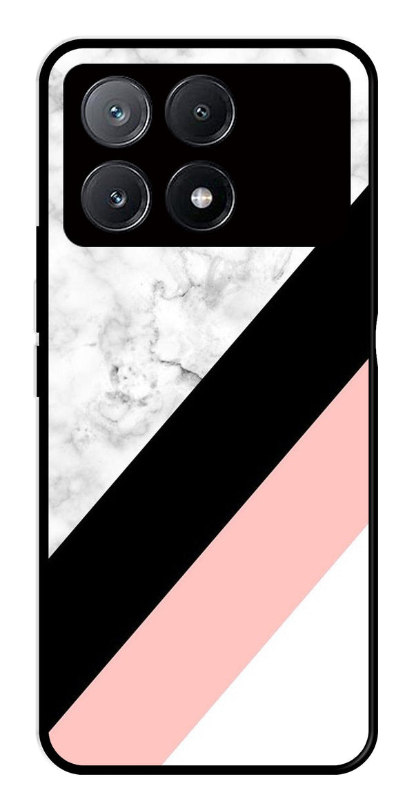 Marble Design Metal Mobile Case for Poco X6 Pro 5G   (Design No -24)