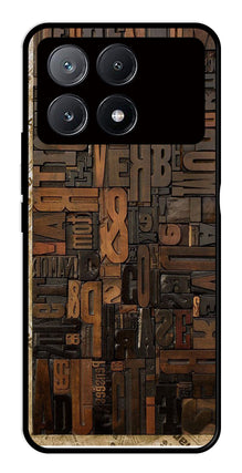 Alphabets Metal Mobile Case for Poco X6 Pro 5G