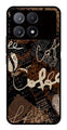 Coffee Pattern Metal Mobile Case for Poco X6 Pro 5G   (Design No -37)