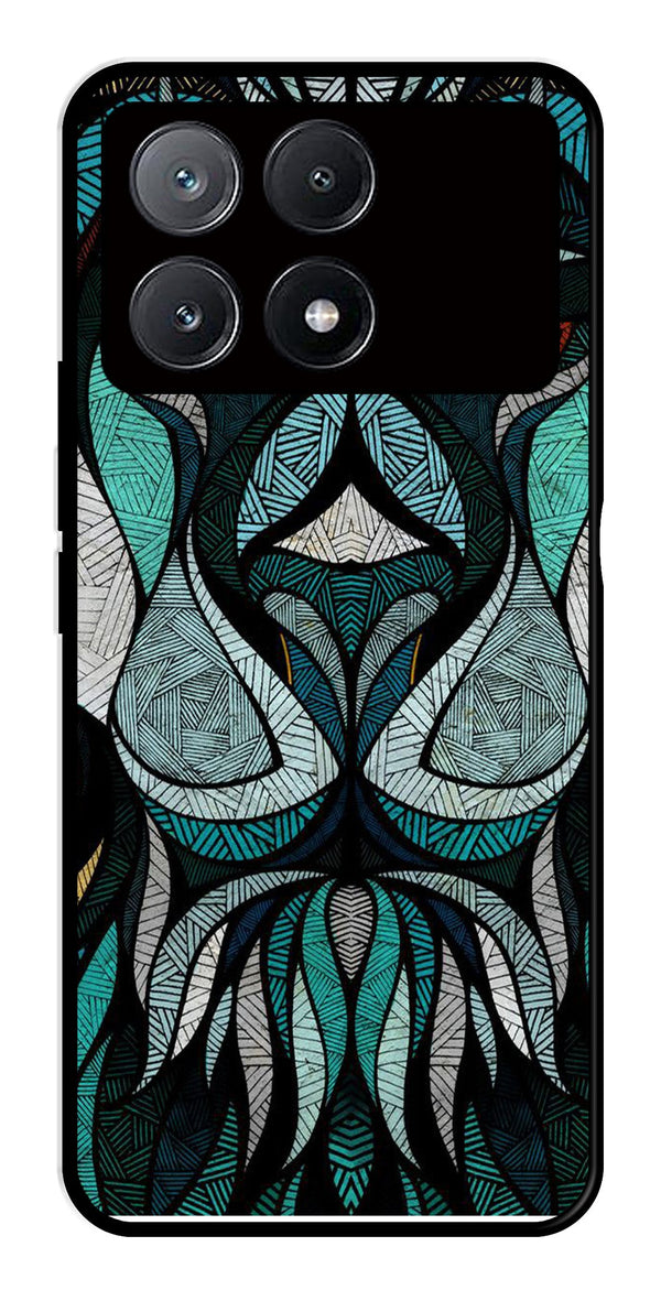 Lion Pattern Metal Mobile Case for Poco X6 Pro 5G   (Design No -40)