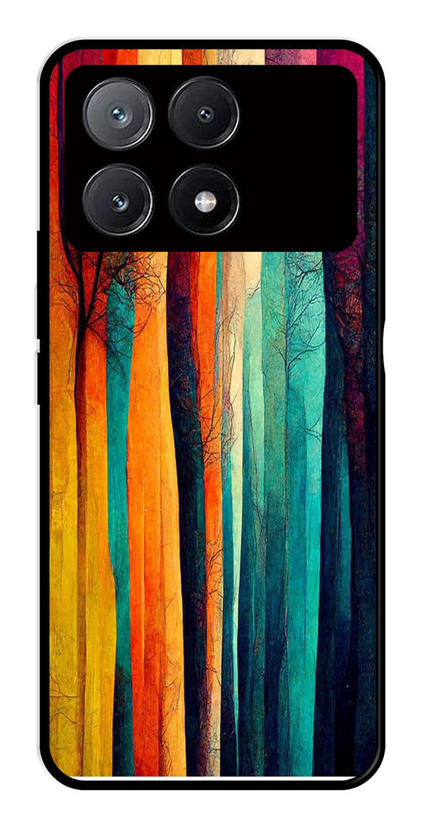 Modern Art Colorful Metal Mobile Case for Poco X6 Pro 5G   (Design No -47)