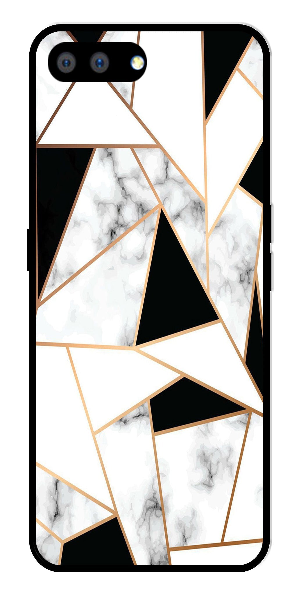 Marble Design2 Metal Mobile Case for Realme A3s   (Design No -08)