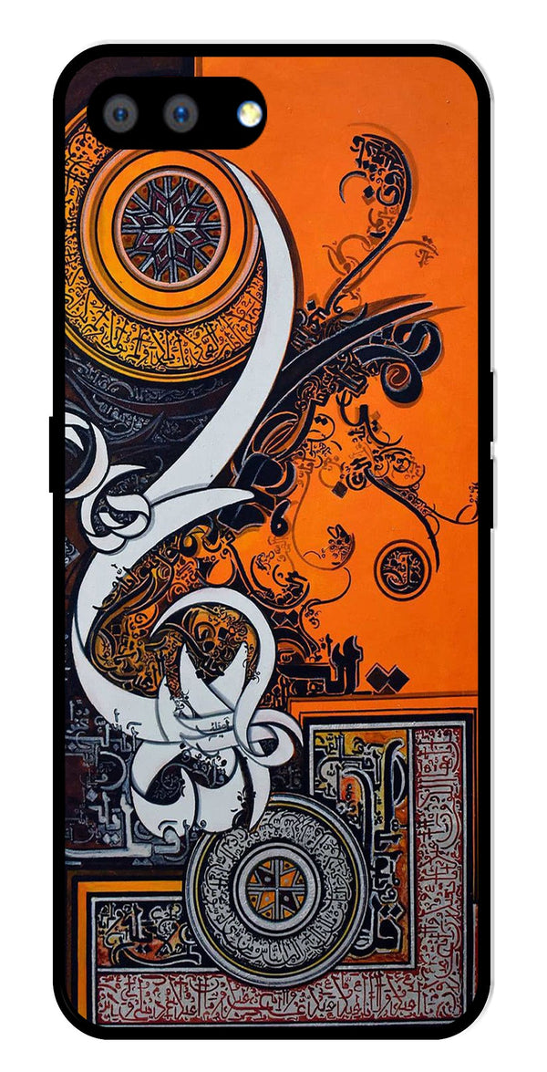 Qalander Art Metal Mobile Case for Realme A3s   (Design No -16)