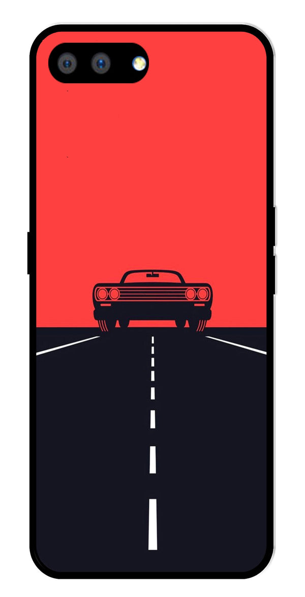 Car Lover Metal Mobile Case for Realme A3s   (Design No -21)