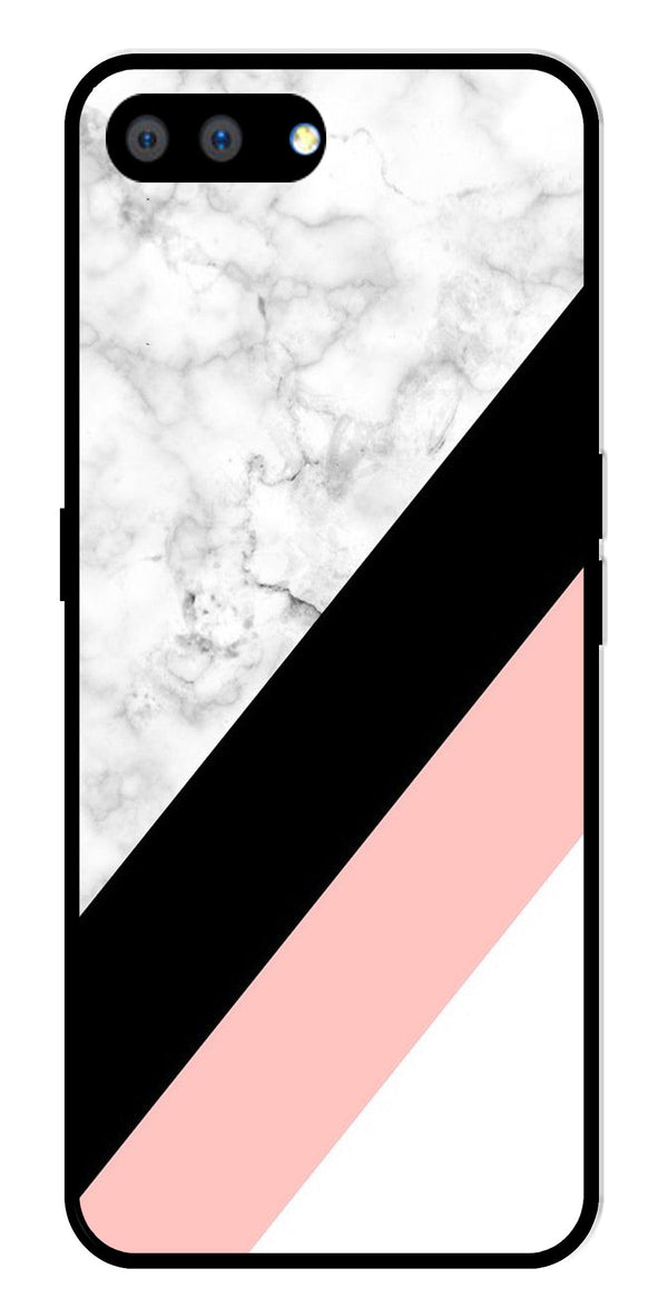 Marble Design Metal Mobile Case for Realme A3s   (Design No -24)