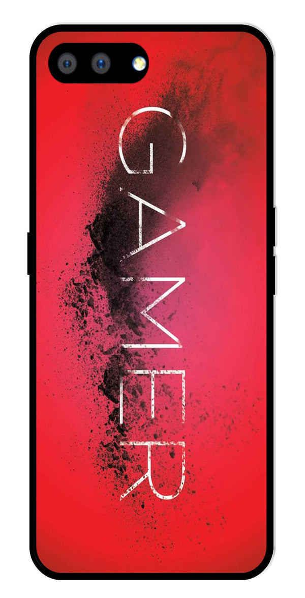 Gamer Pattern Metal Mobile Case for Realme A3s   (Design No -41)