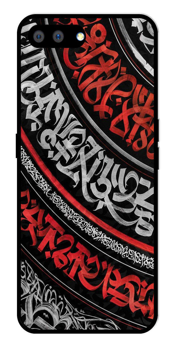 Qalander Art Metal Mobile Case for Realme A3s   (Design No -49)