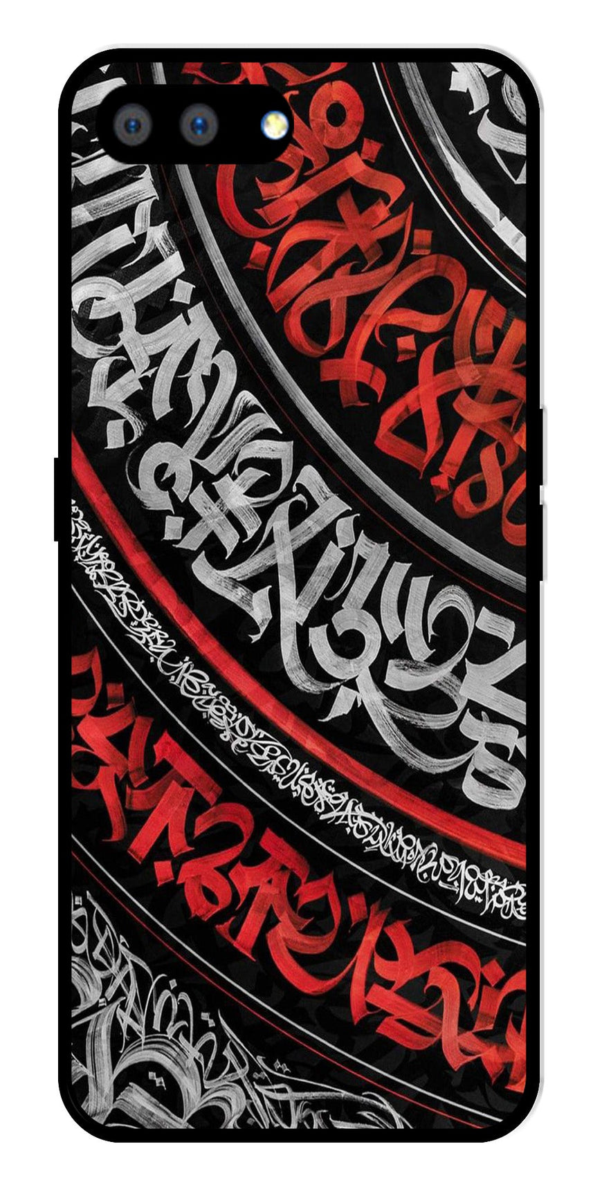 Qalander Art Metal Mobile Case for Realme A3s   (Design No -49)