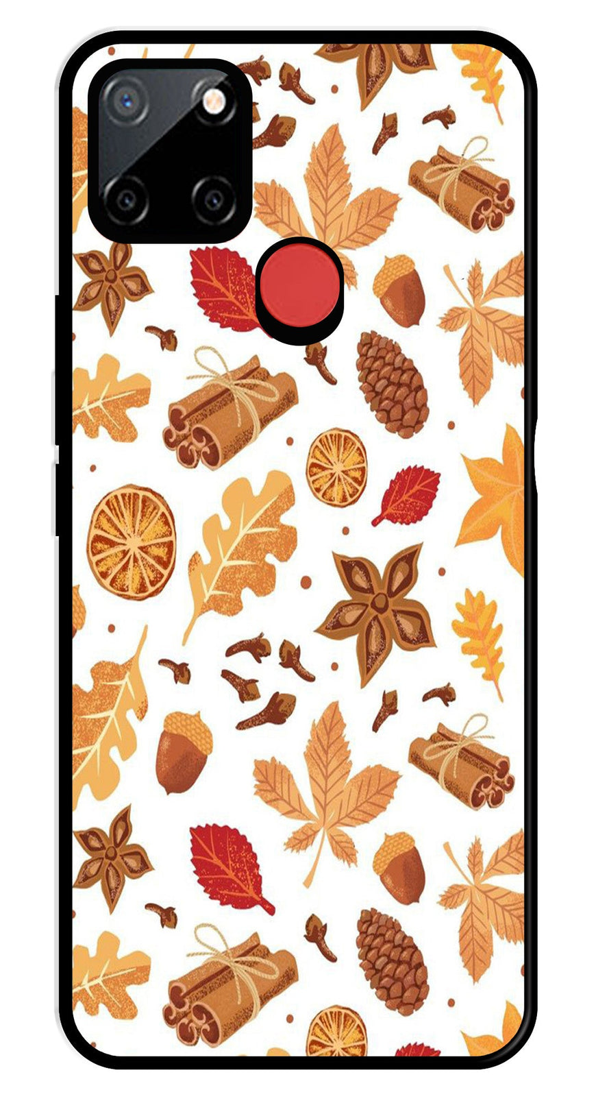 Autumn Leaf Metal Mobile Case for Realme C67 5G   (Design No -19)