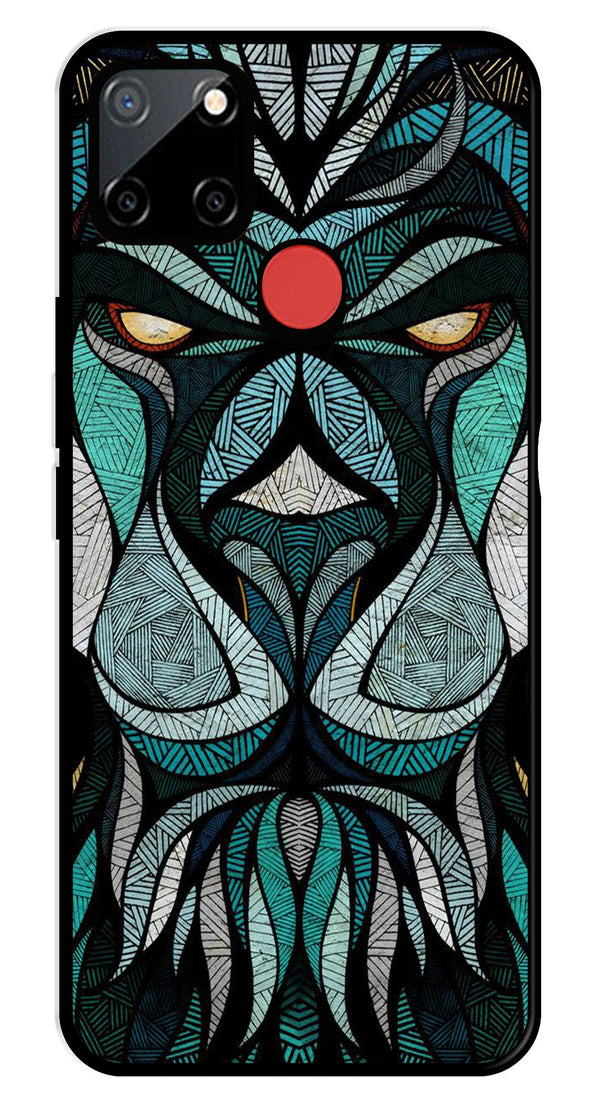 Lion Pattern Metal Mobile Case for Realme C67 5G   (Design No -40)