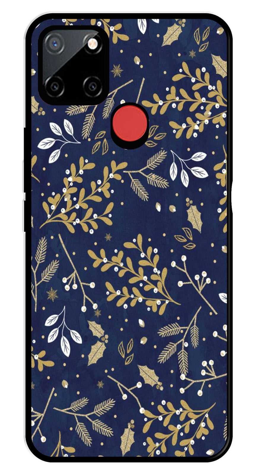 Floral Pattern  Metal Mobile Case for Realme C67 5G   (Design No -52)