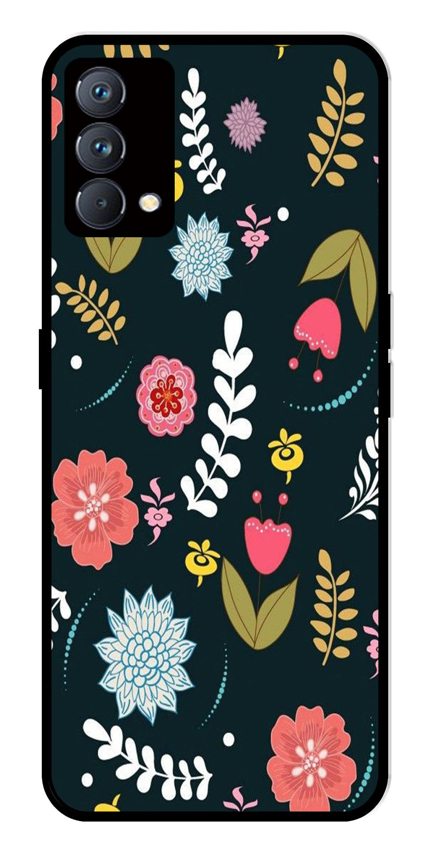 Floral Pattern2 Metal Mobile Case for Realme GT Master Edition   (Design No -12)