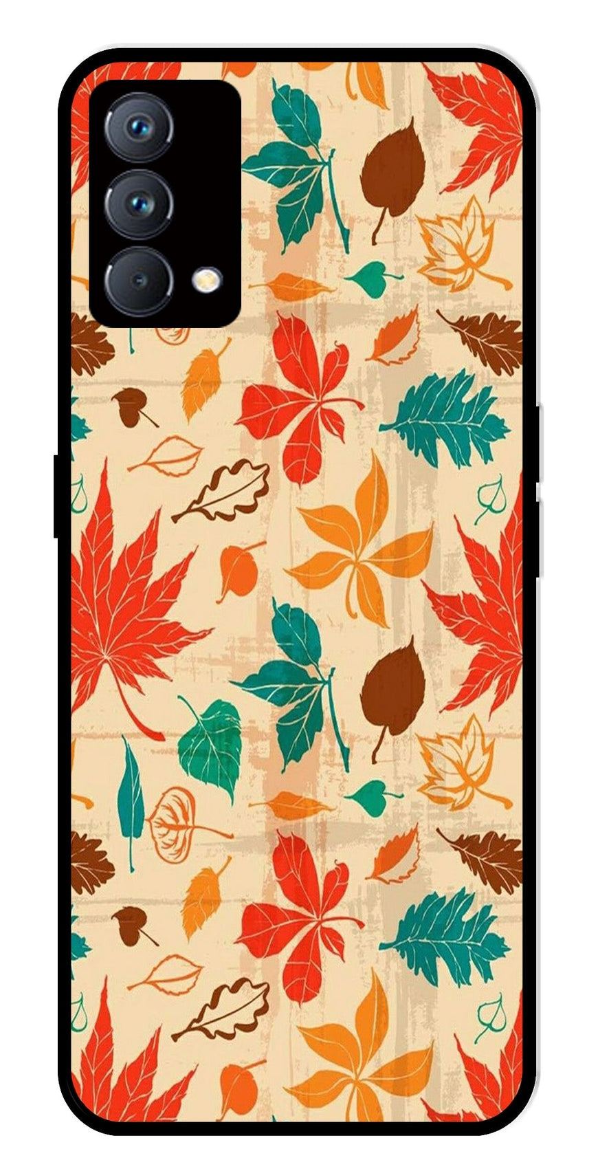 Leafs Design Metal Mobile Case for Realme GT Master Edition   (Design No -14)