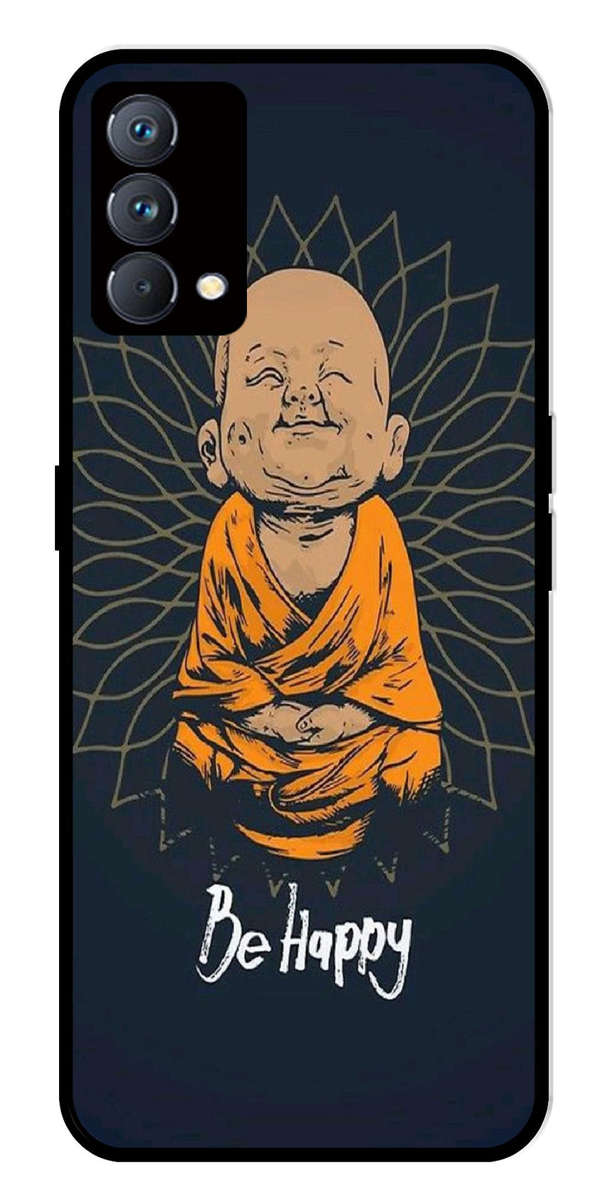 Be Happy Metal Mobile Case for Realme GT Master Edition   (Design No -27)