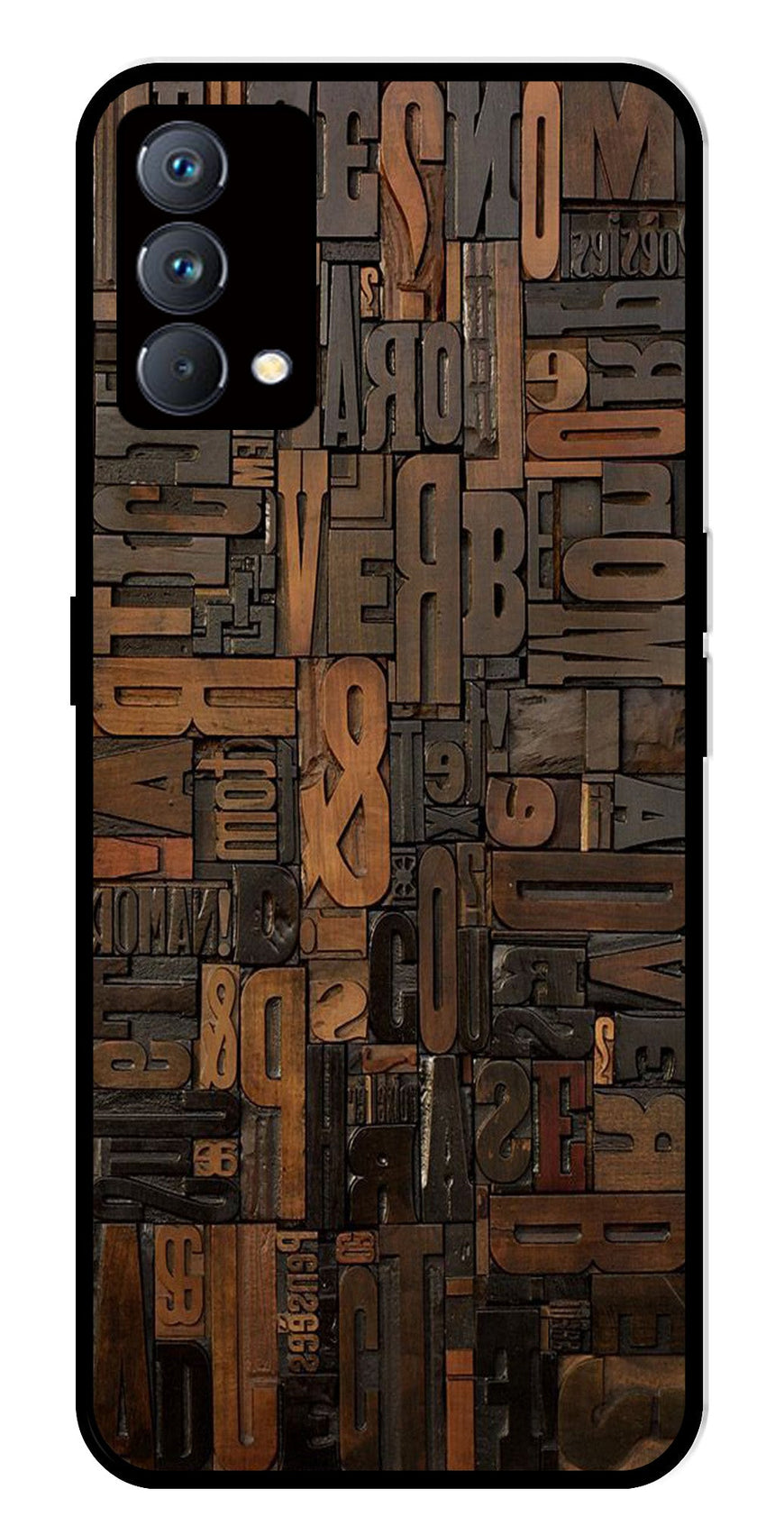Alphabets Metal Mobile Case for Realme GT Master Edition   (Design No -32)