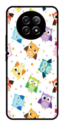 Owls Pattern Metal Mobile Case for Realme 12X 5G