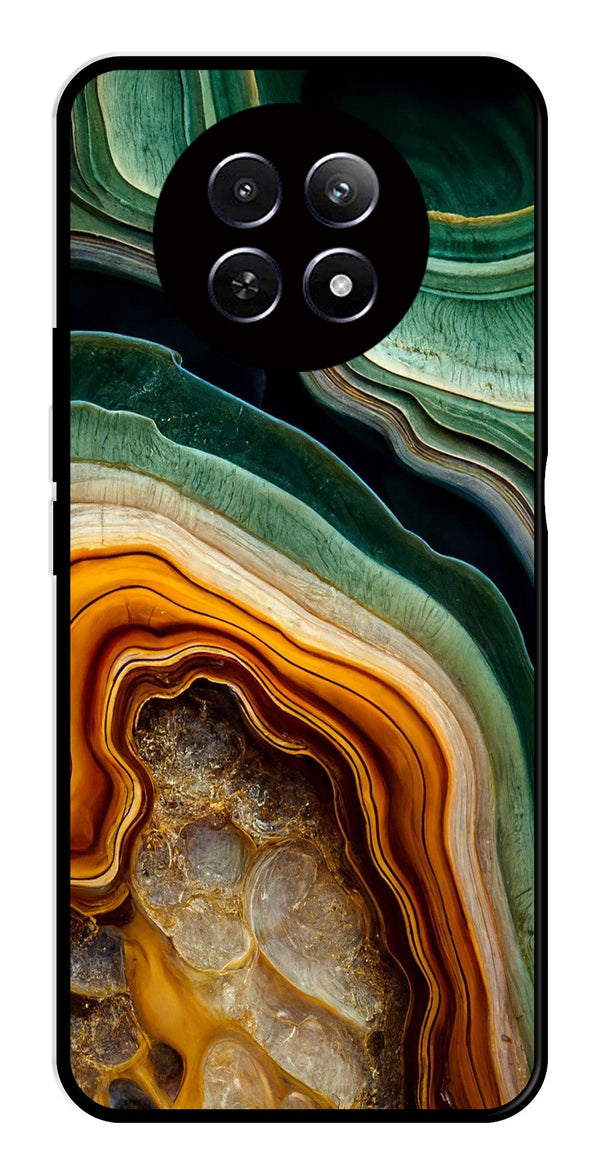 Marble Design Metal Mobile Case for Realme 12 5G   (Design No -28)