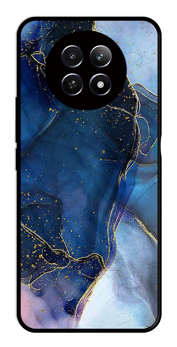 Blue Marble Metal Mobile Case for Realme 12X 5G   (Design No -34)