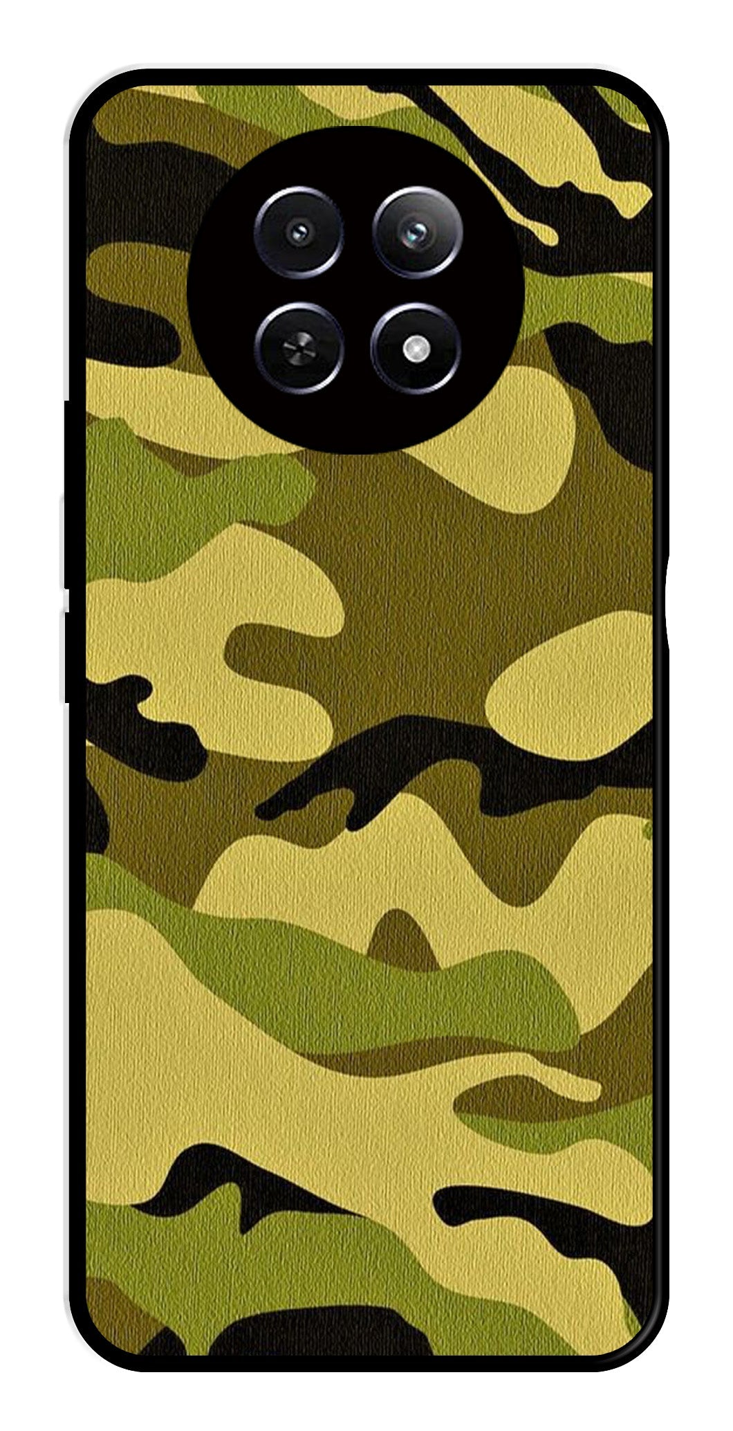 Army Pattern Metal Mobile Case for Realme 12X 5G   (Design No -35)