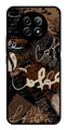 Coffee Pattern Metal Mobile Case for Realme 12X 5G   (Design No -37)