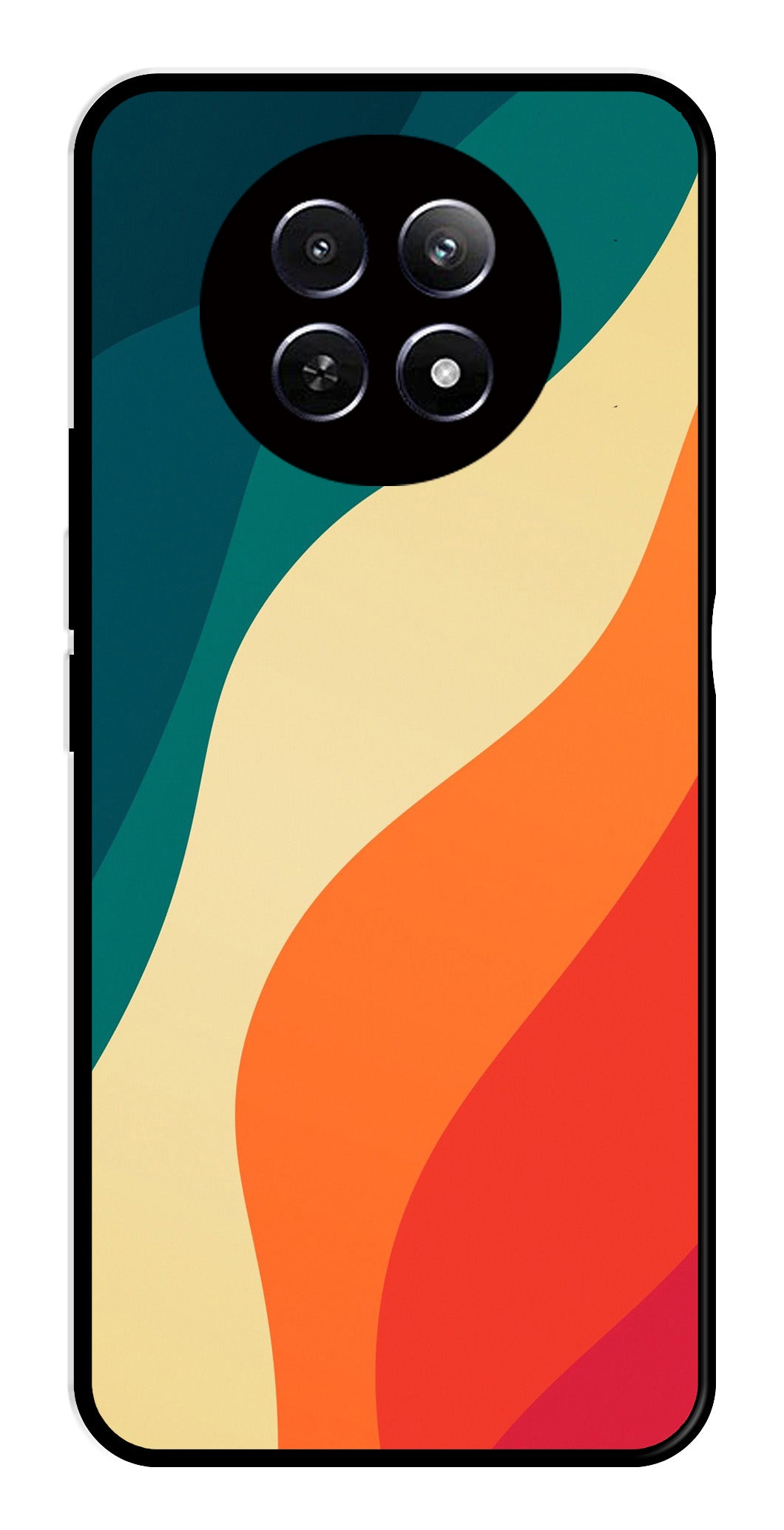 Muted Rainbow Metal Mobile Case for Realme 12X 5G   (Design No -39)