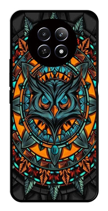 Owl Pattern Metal Mobile Case for Realme 12X 5G