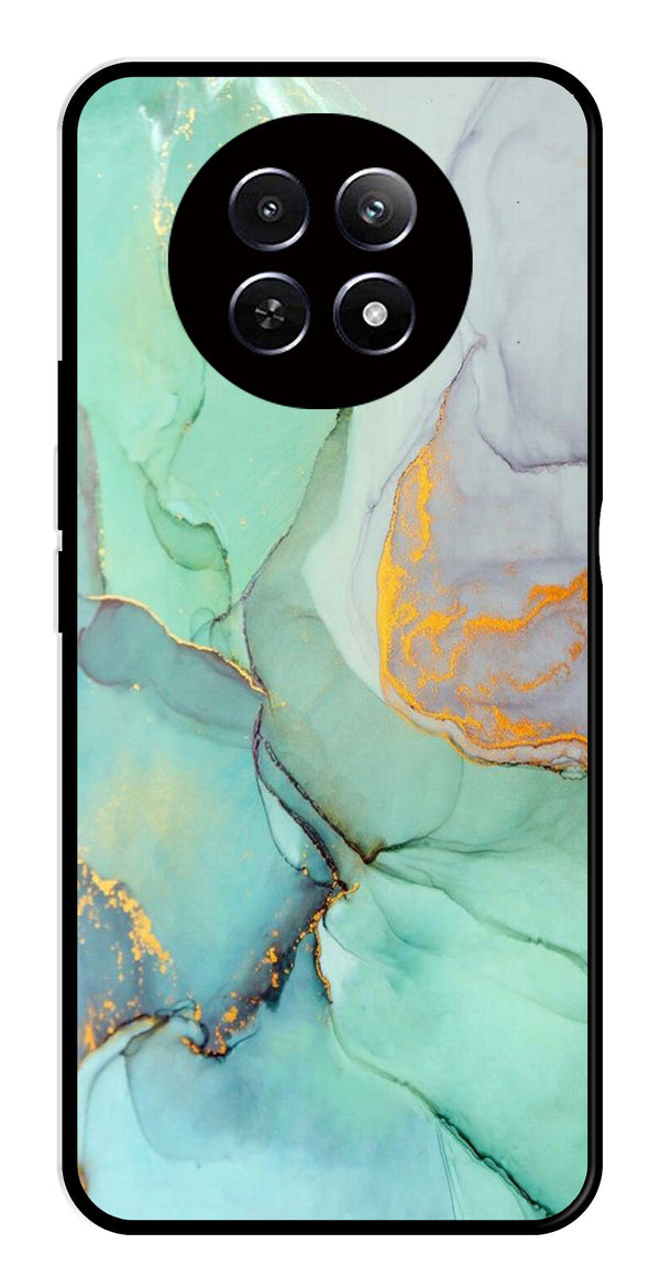 Marble Design Metal Mobile Case for Realme 12X 5G   (Design No -46)