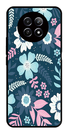 Flower Leaves Design Metal Mobile Case for Realme 12X 5G