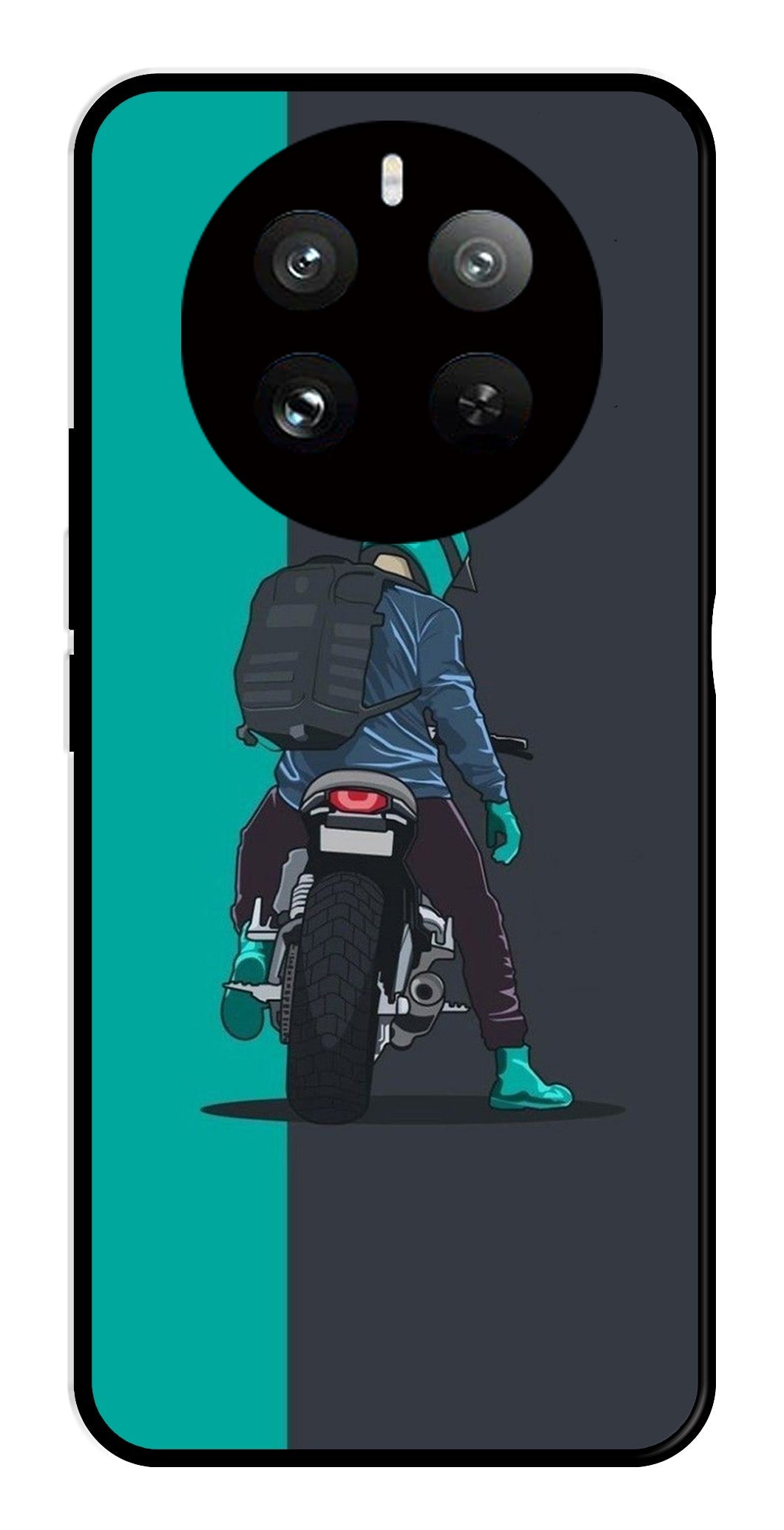 Bike Lover Metal Mobile Case for Realme 12 Pro   (Design No -05)
