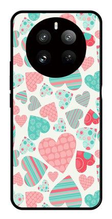 Hearts Pattern Metal Mobile Case for Realme 12 Plus