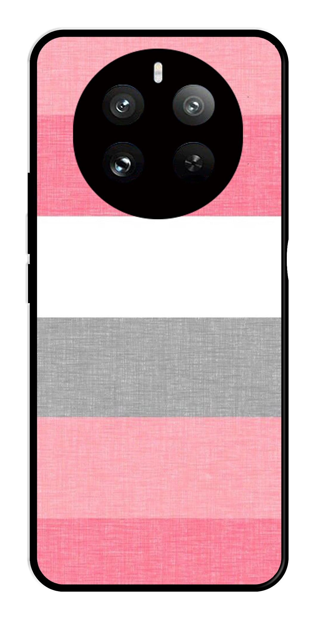 Pink Pattern Metal Mobile Case for Realme P1 Pro 5G   (Design No -23)